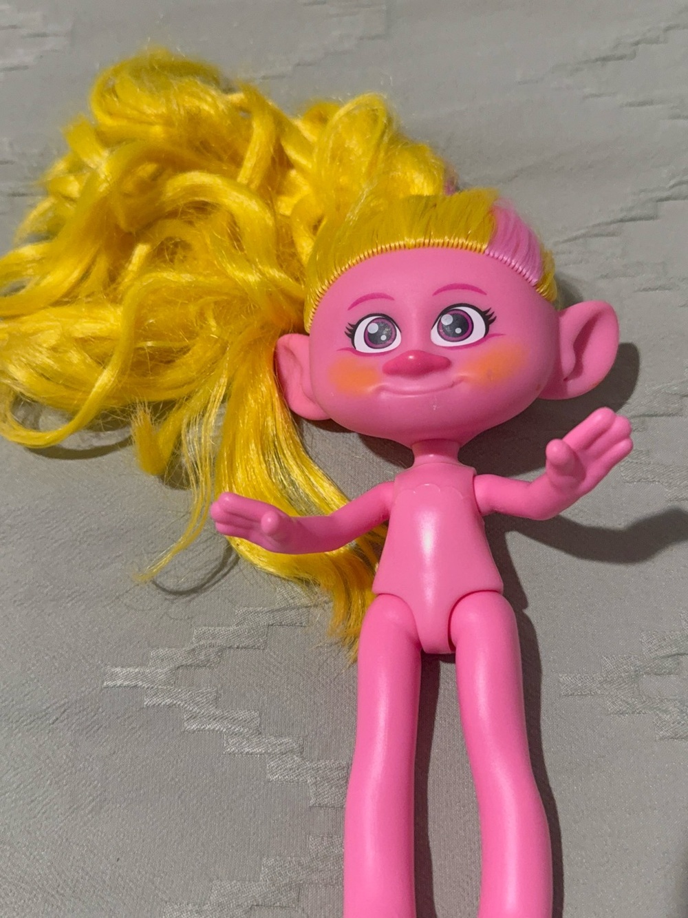 Mattel Pink Troll Doll with Bright Yellow Hair